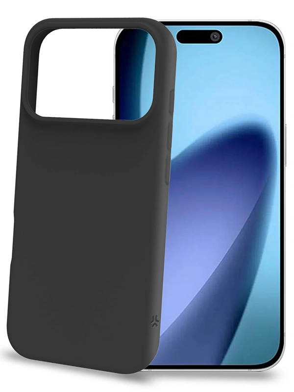 Celly iPhone 17 Pro Cromo silikoninis dėklas, juoda, 2 nuotrauka